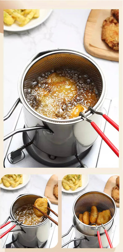 CookPro - Kompaktes Fritteusen-Set mit Öl-Sparpaste