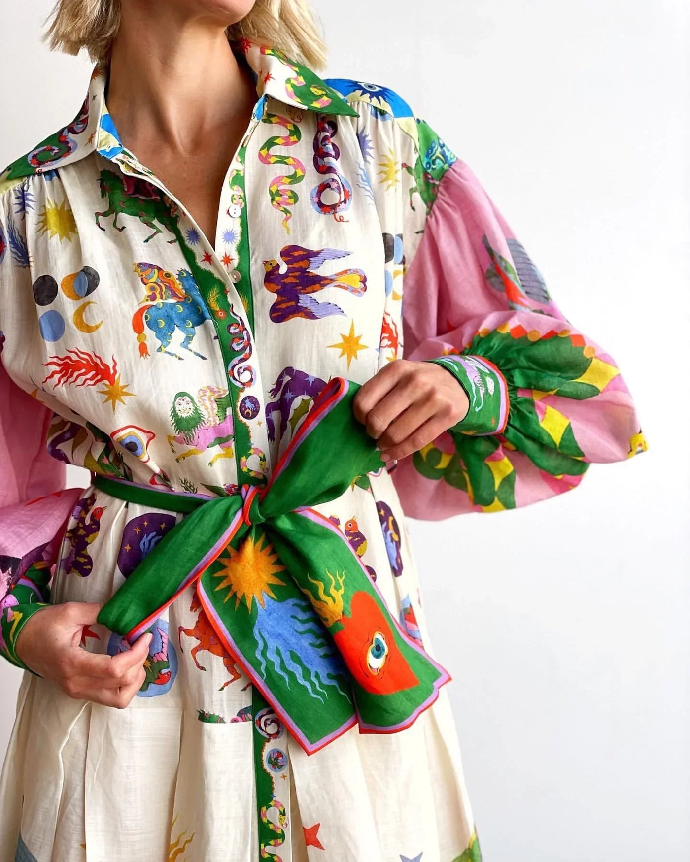 Vestido largo de verano multicolor