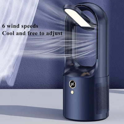 Blue LED Bladeless Table Fan