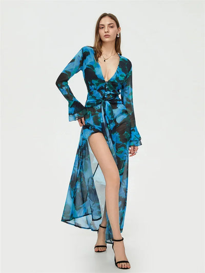 Corinne | Bedrucktes geteiltes Kleid für Damen