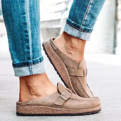 Schwarze Leder-Loafer für Damen