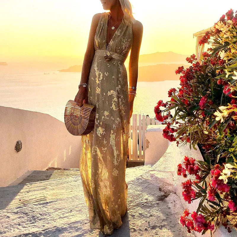 Albina - Hladké šaty s výstrihom do V a flitrovou výzdobou