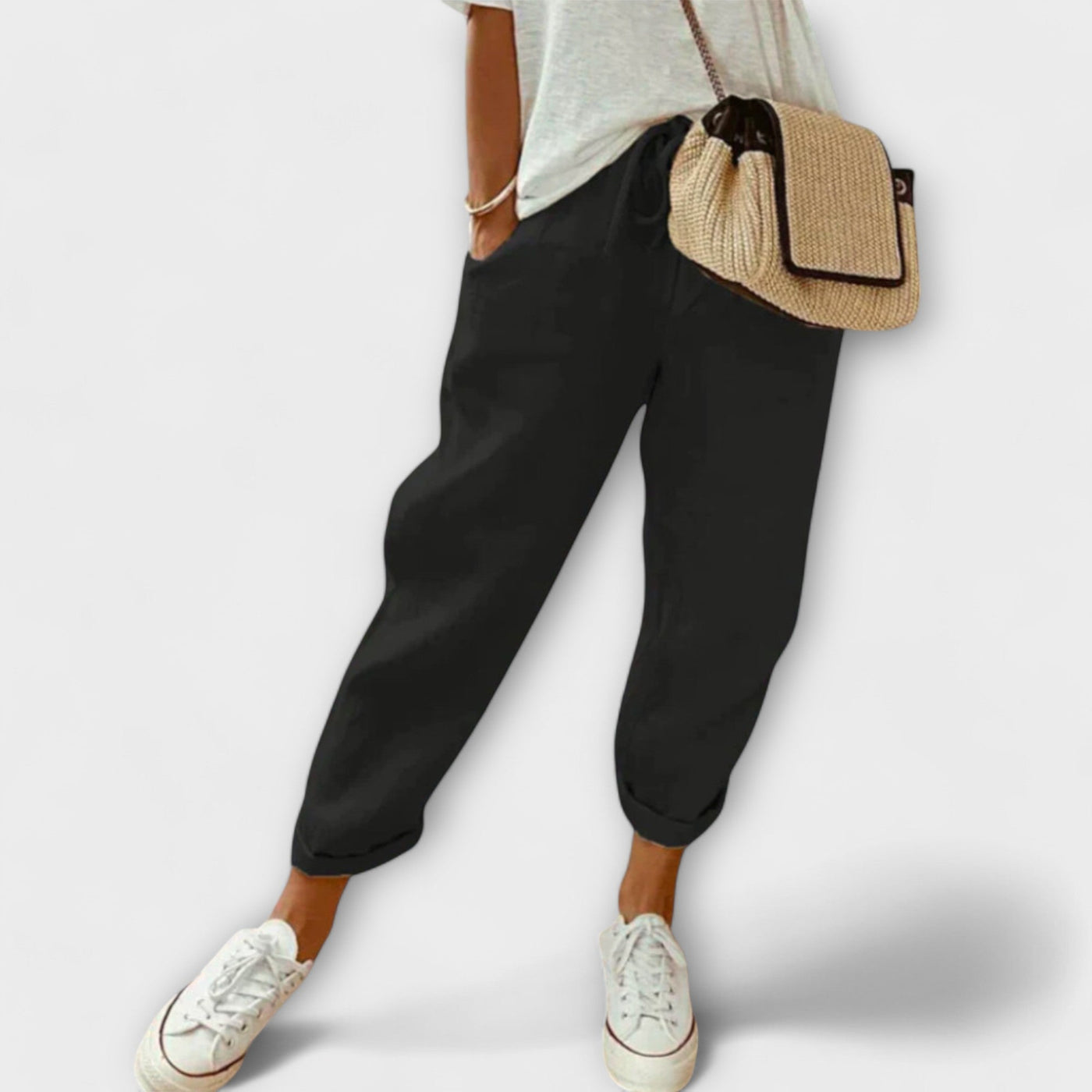 Leichte Damen-Sommerhose aus Leinen - Atmungsaktiv und elegant geschnitten