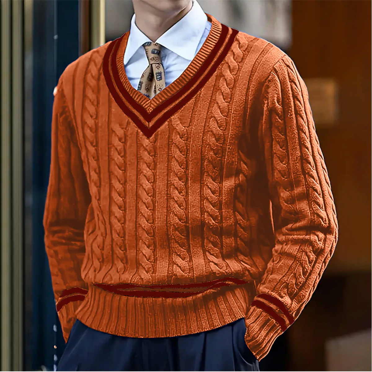 Floris | Stilvoller Pullover mit V-Ausschnitt