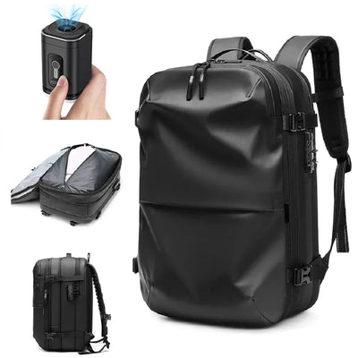 Anti-Diebstahl-Rucksack - 60L Reiserucksack mit Vakuum-Kompression