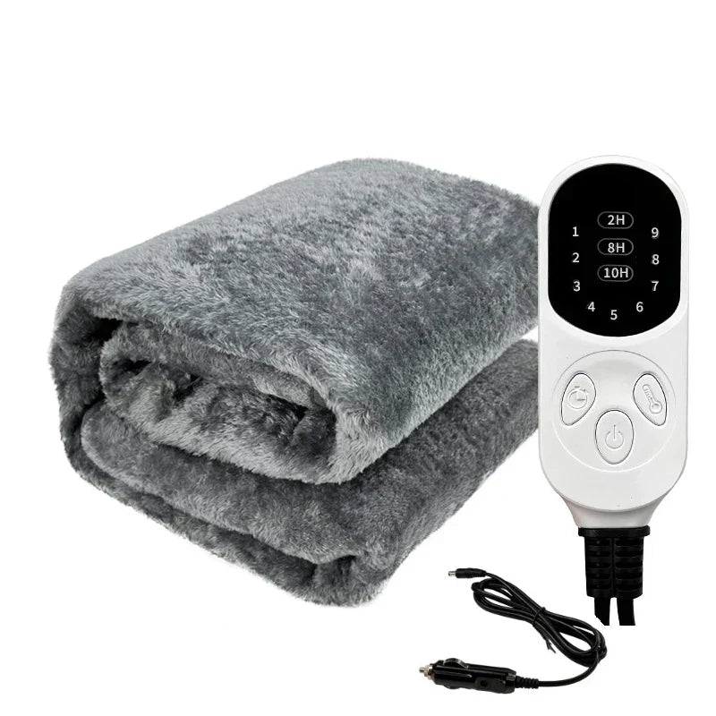 CozyDrive Elektrische Decke: Waschbare 12V-Heizdecke für Auto, SUV und LKW mit Timer und Temperaturregelung