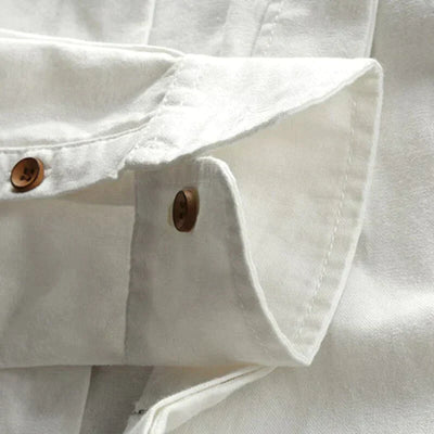 Modernes Slim Fit Hemd mit Stehkragen und langen Ärmeln