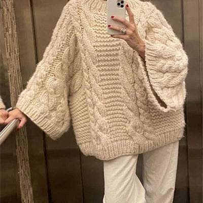 Mia - Damen Pullover Oversized - Stylischer Strick | Pullover