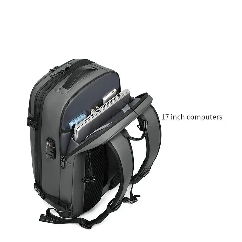 Anti-Diebstahl-Rucksack - 60L Reiserucksack mit Vakuum-Kompression