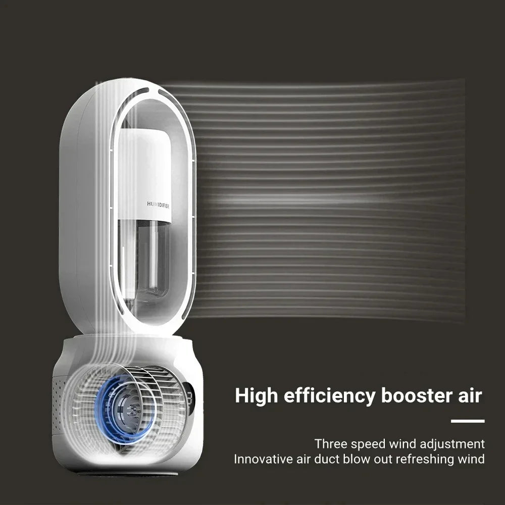 Bladeless Fan Night Light Spray
