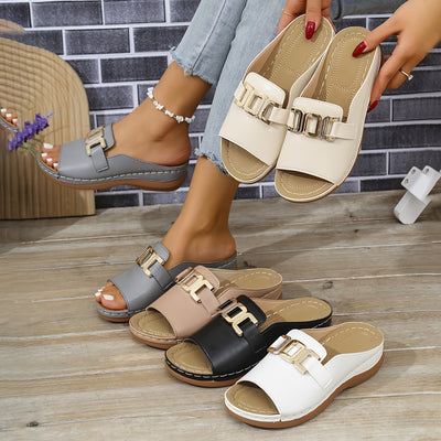 SensoLux – Elegante Damen Sandalen mit Komfort Keilabsatz