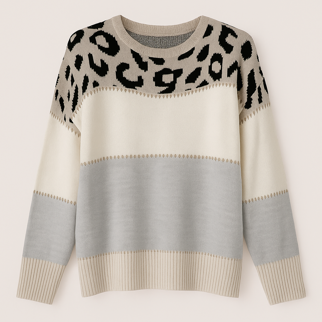 Knitted sweater gray