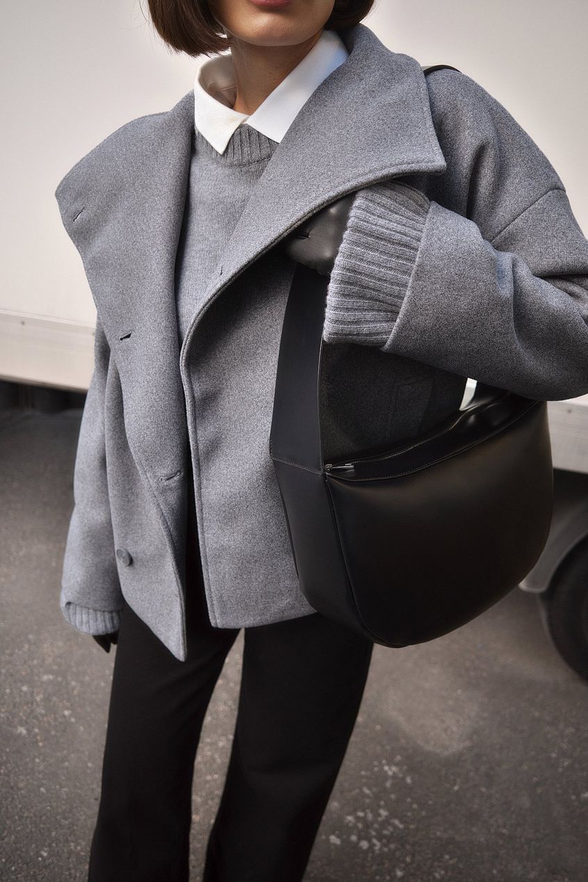 Dámska bunda | Krátka | Vlnená zmes | Dvojradová