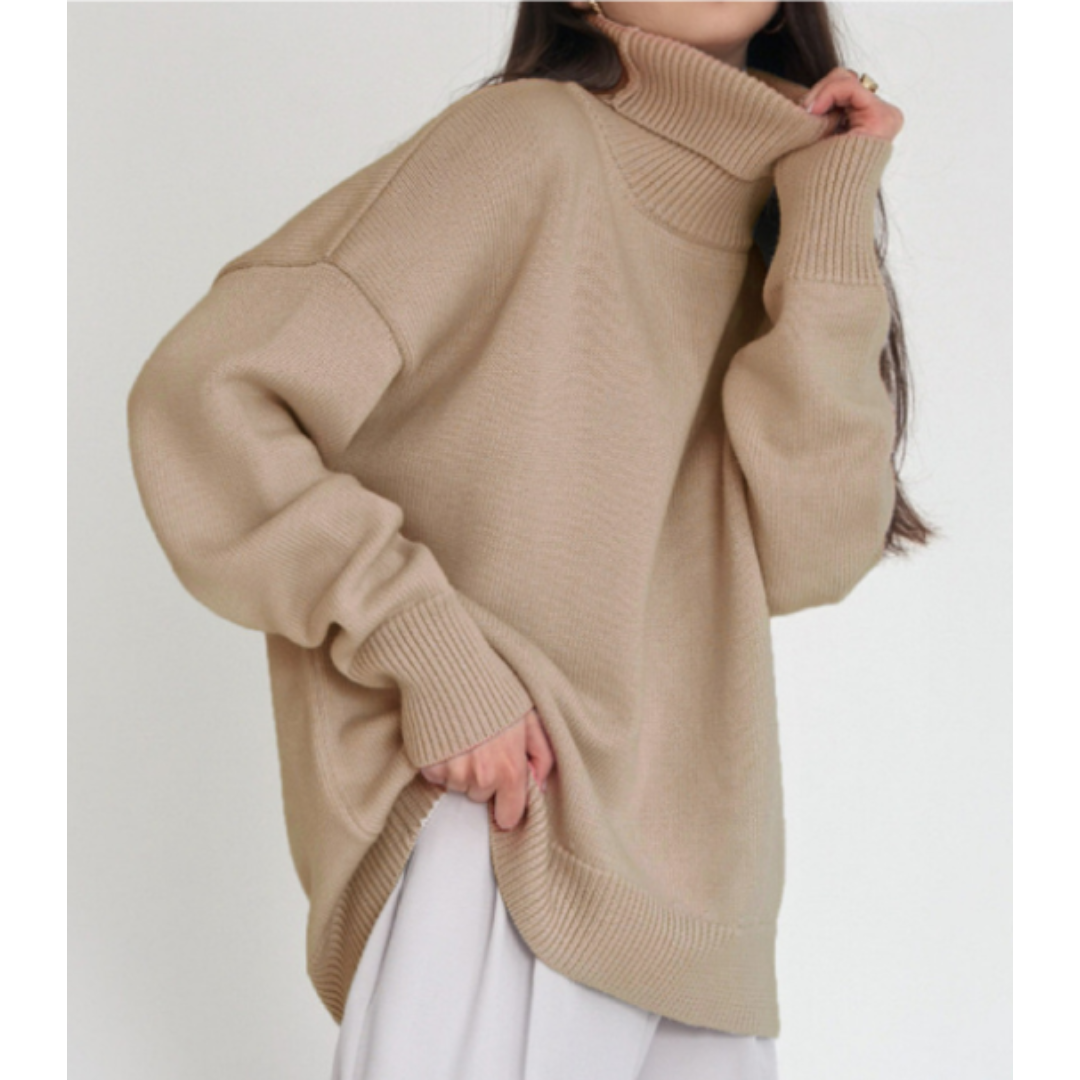 Turtleneck Knit Sweater for Women