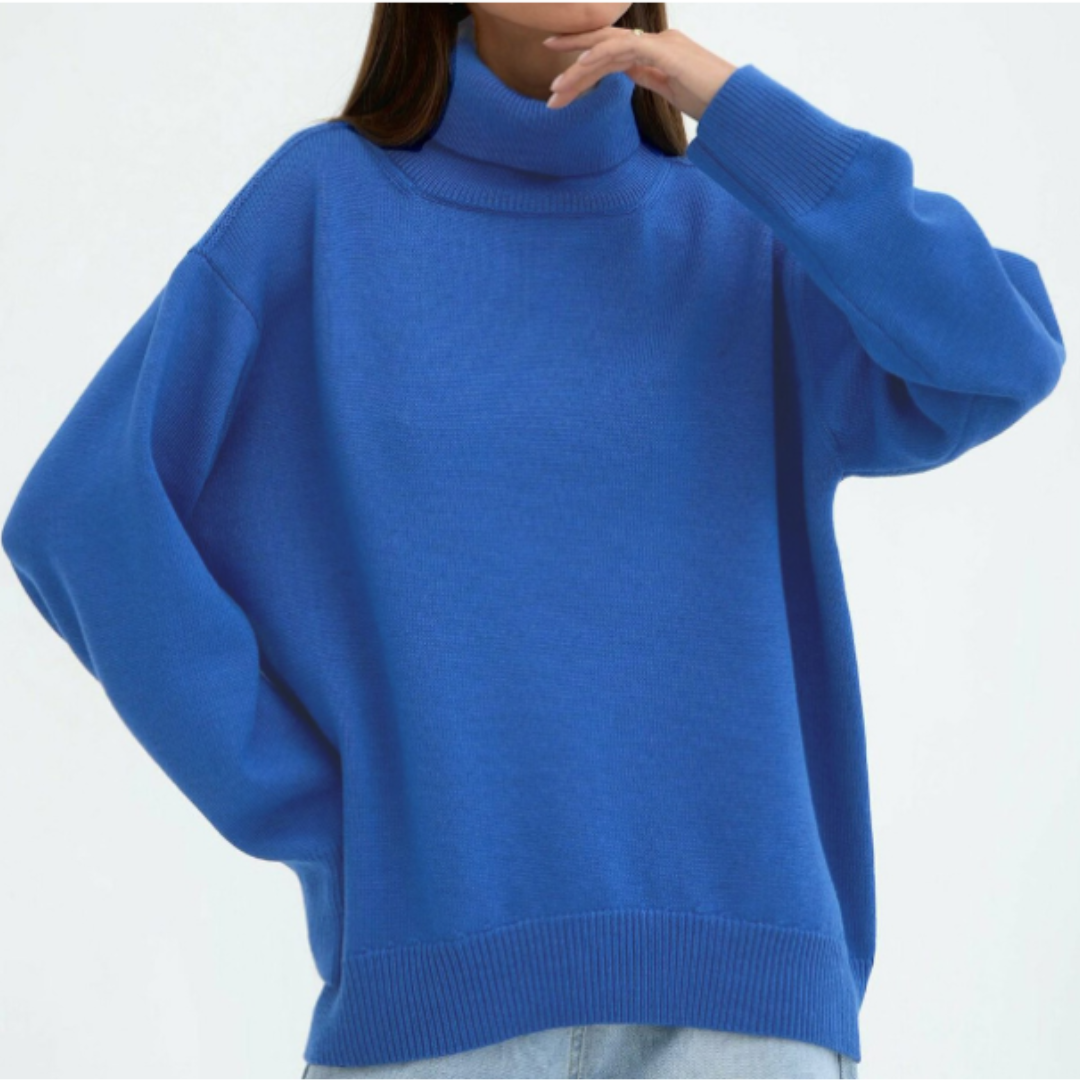 Turtleneck Knit Sweater for Women