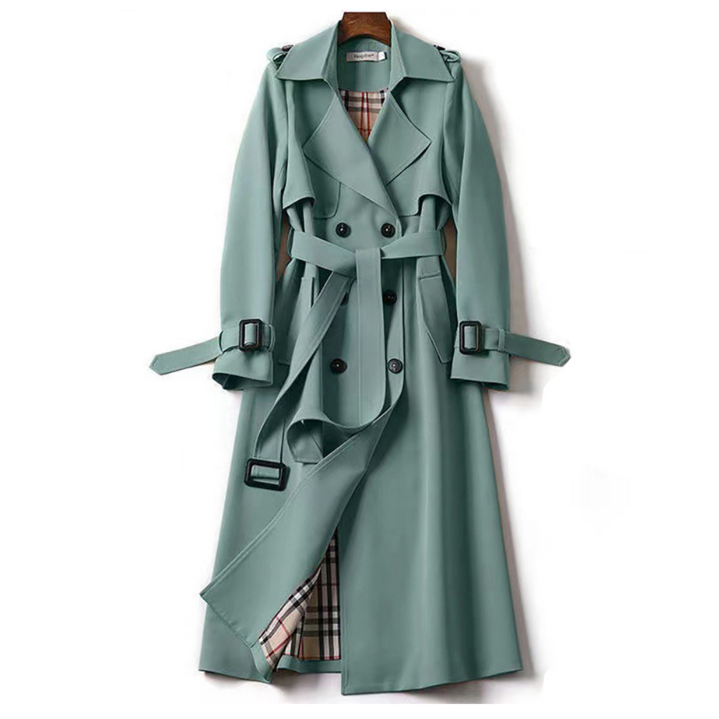 Trench lungo con cintura - Must-have elegante per autunno e primavera