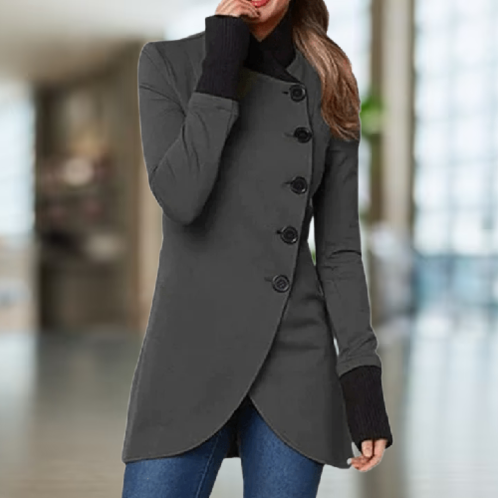 Cindi - Asymmetrical Coat Comfort Winter