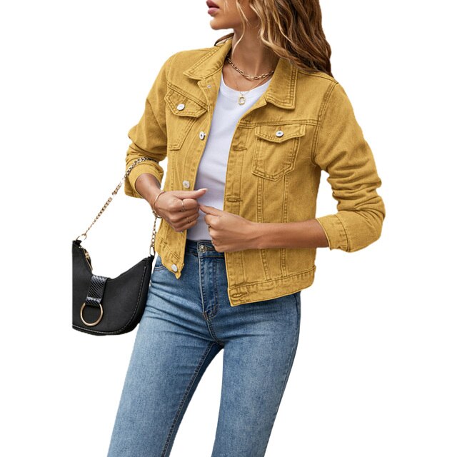 Stylische Jeansjacke aus Baumwolle - Damen