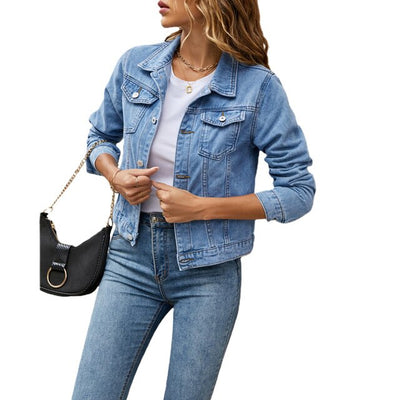 Stylische Jeansjacke aus Baumwolle - Damen