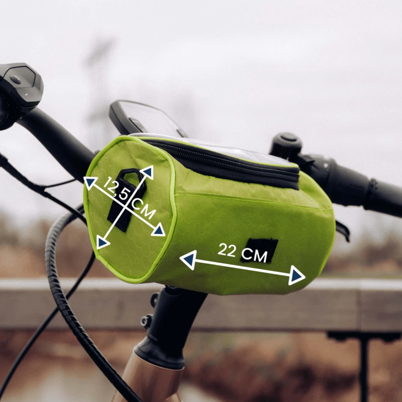 Wasserdichte Fahrradtasche mit Touchscreen - spritzwassergeschützt und multifunktional für sicheres Radfahren
