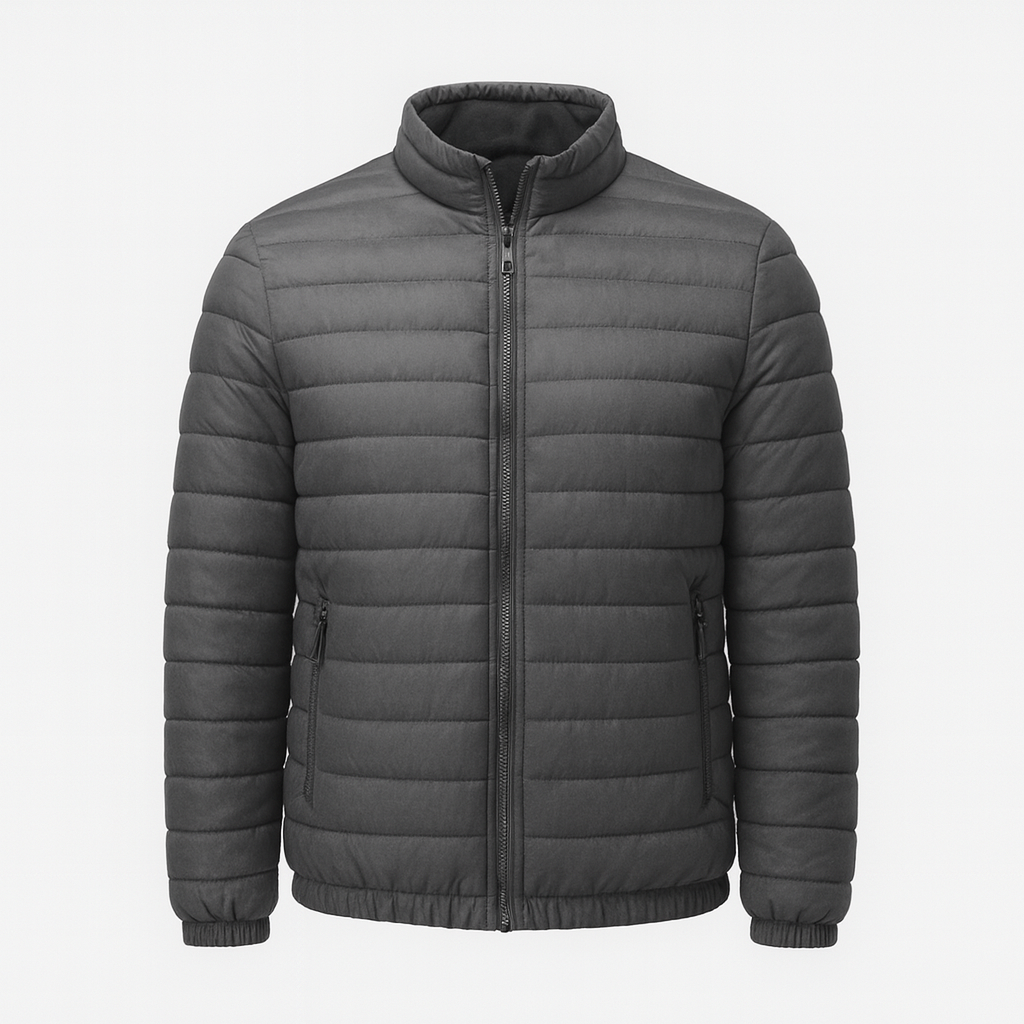 Stylish luxury down jacket gray