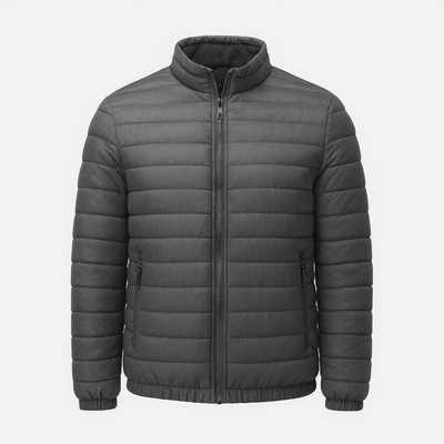 Stylish luxury down jacket gray