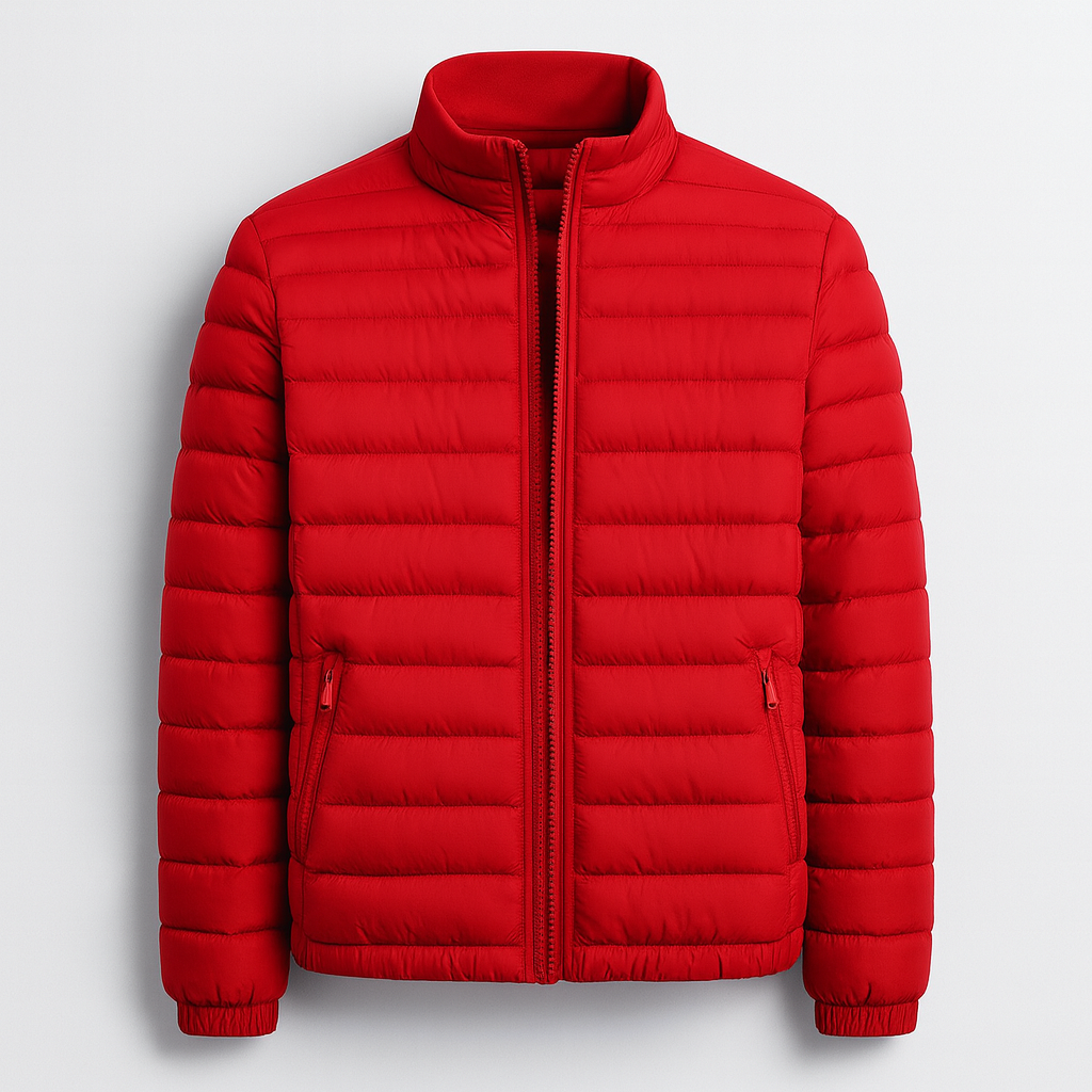 Stylish luxury down jacket red