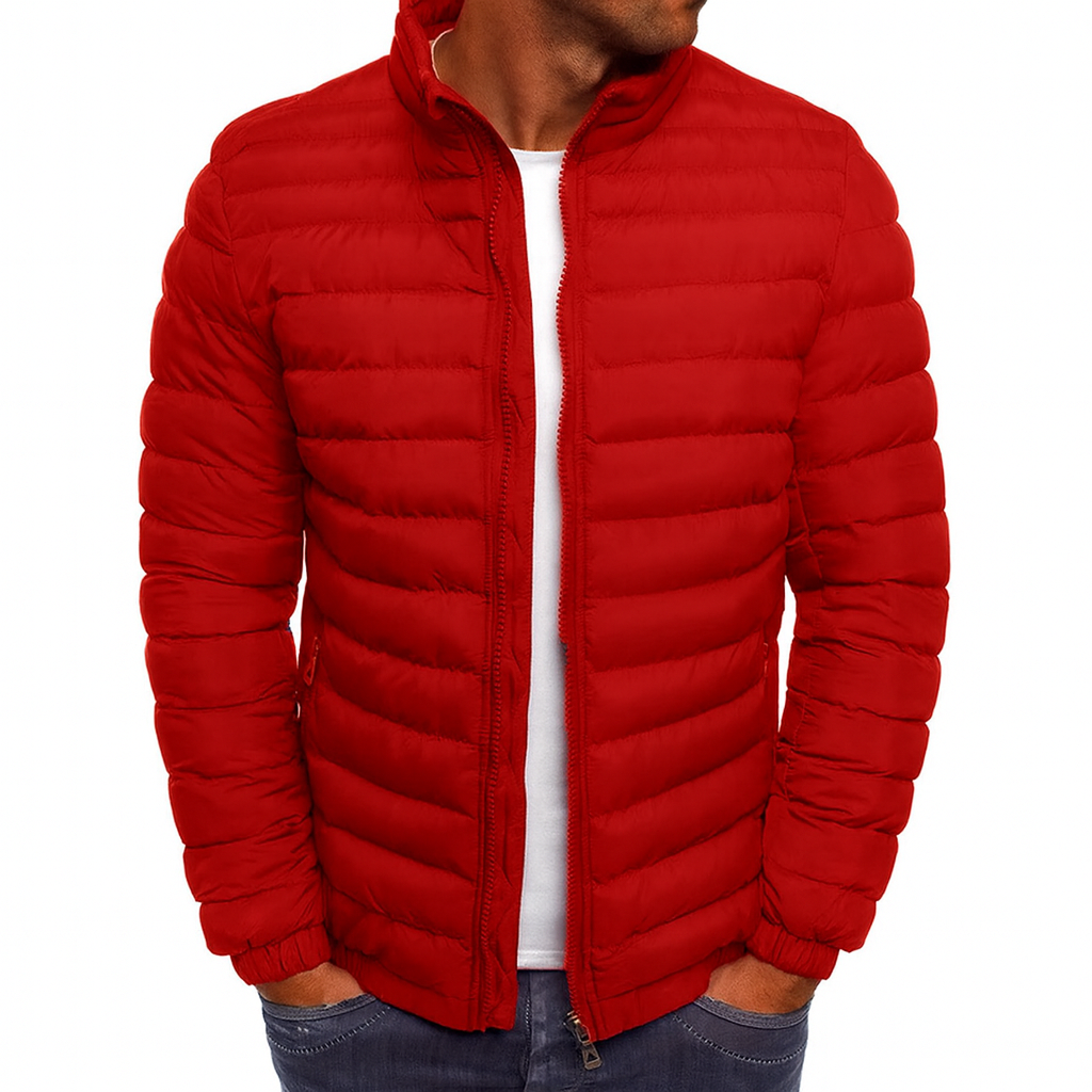 Stylish luxury down jacket red
