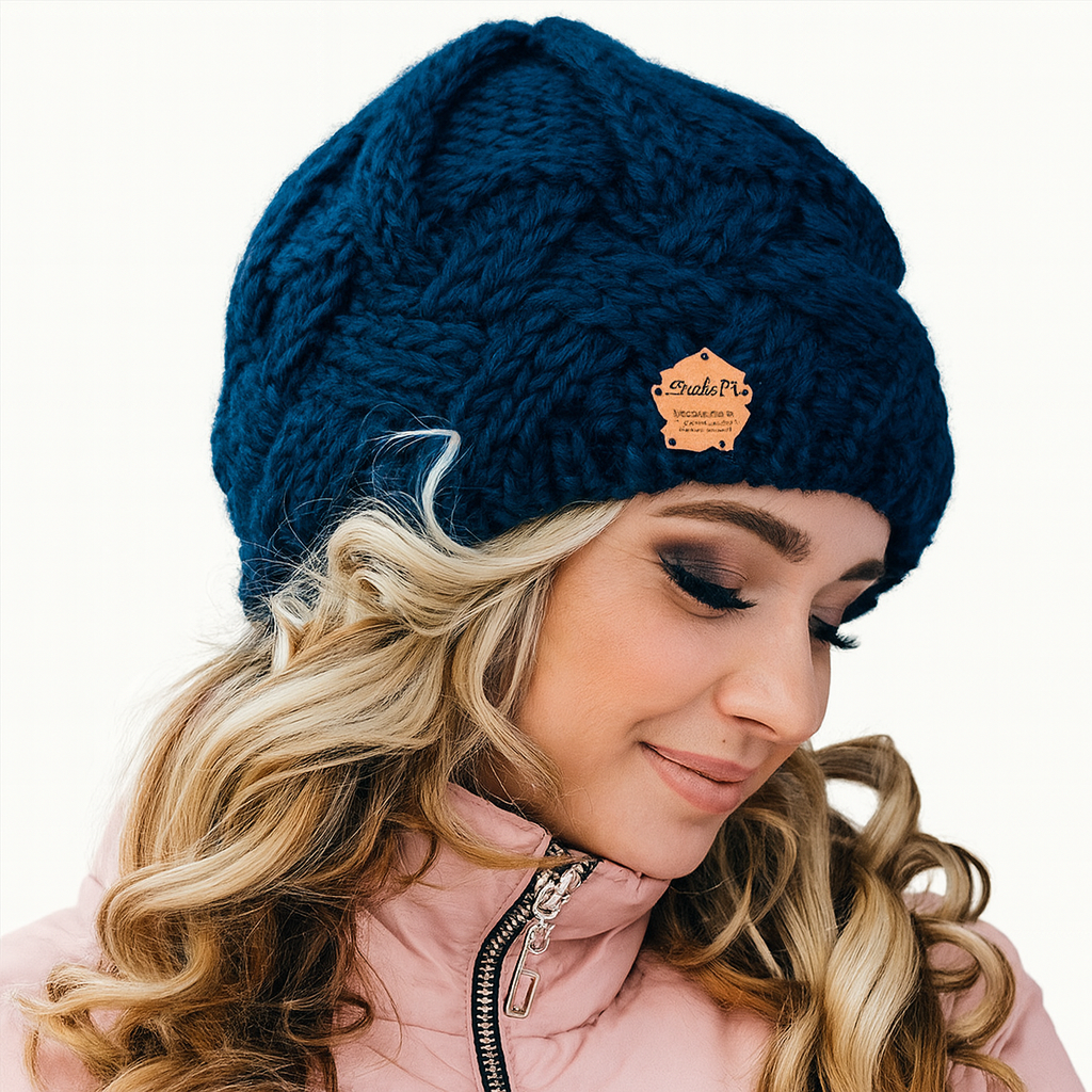 Knitted hat blue