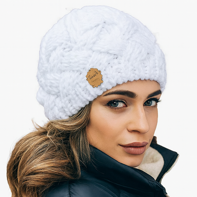 Knitted hat white