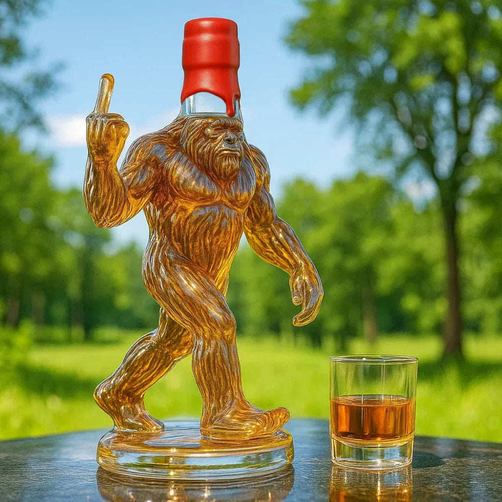 Caraffa per whisky Bottiglia di vetro Bigfoot divertente