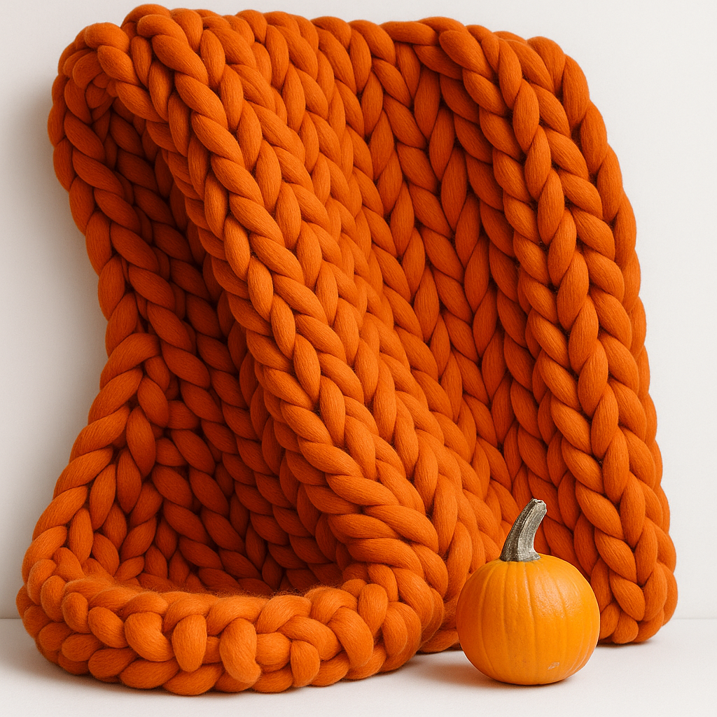 Winter Warm Wool Knitting Set orange