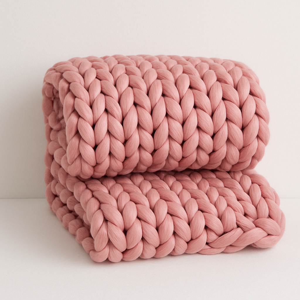 Winter Warm Wool Knitting Set pink