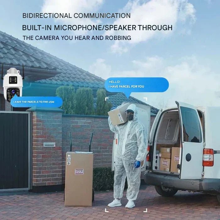 FORTICAM 4K - Solarbetriebene, drahtlose Sicherheitskamera mit Doppelobjektiv und Nachtsicht