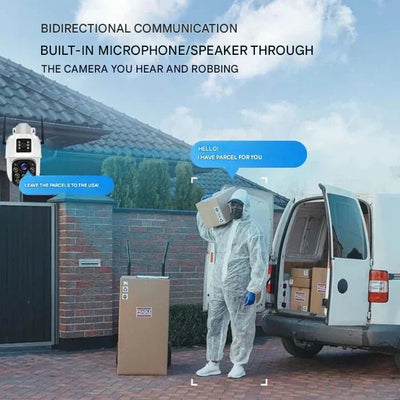 FORTICAM 4K - Solarbetriebene, drahtlose Sicherheitskamera mit Doppelobjektiv und Nachtsicht