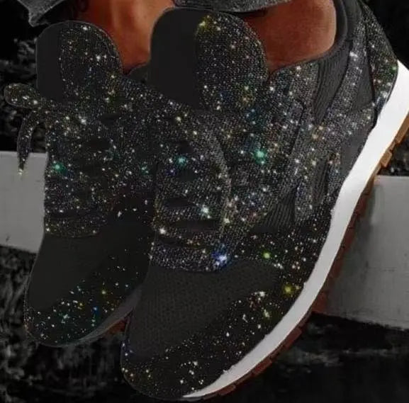 Damen Casual Glitzer Schuhe mit Pailletten