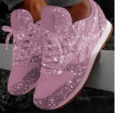 Damen Casual Glitzer Schuhe mit Pailletten