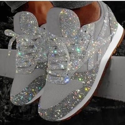 Damen Casual Glitzer Schuhe mit Pailletten
