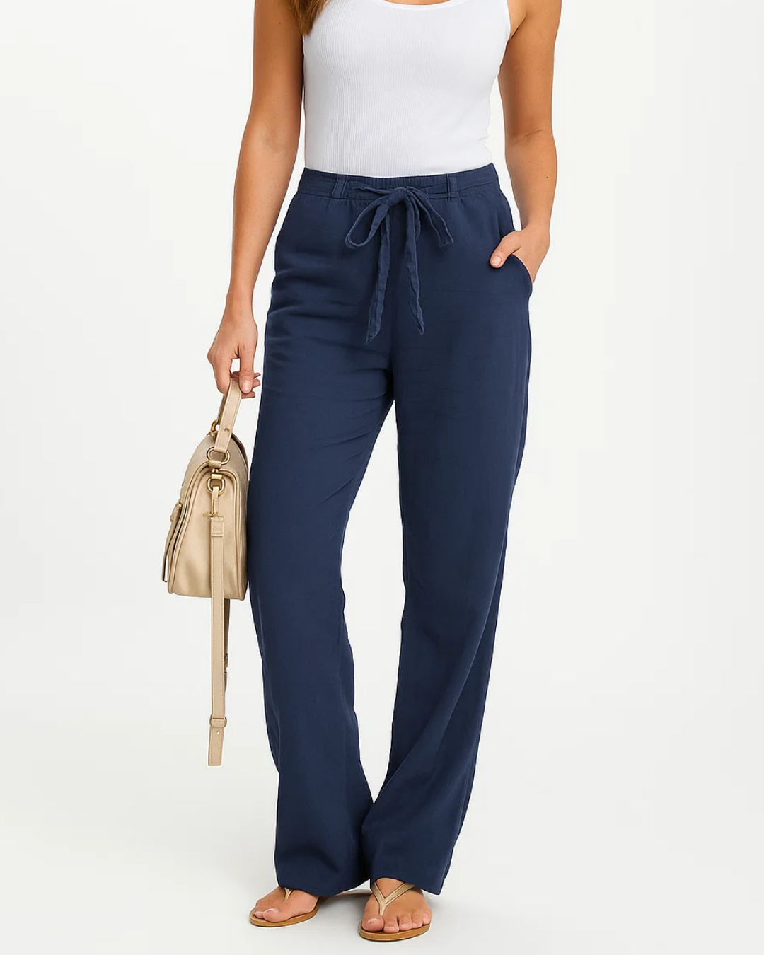 Elegante Sommerhosen mit elastischer Taille für Damen