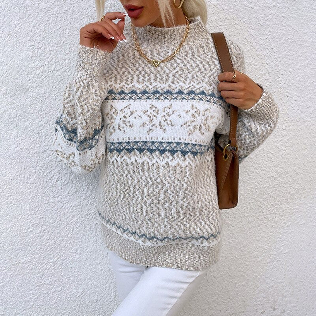 Gerippter Rollkragenpullover für Frauen