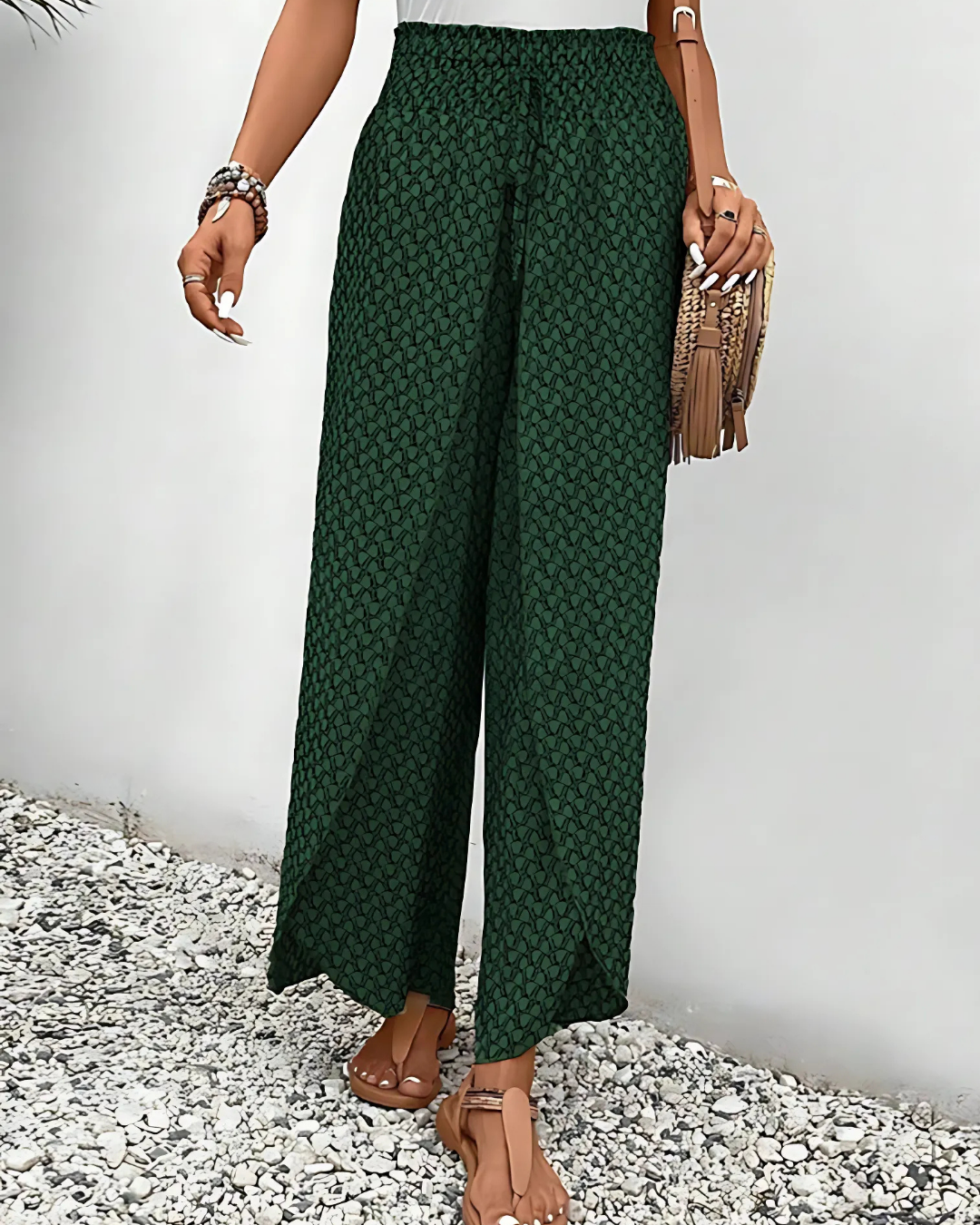 Damen-Sommerhosen mit geometrischem Print