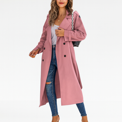 Zara - Damen Trenchcoat Lang pink