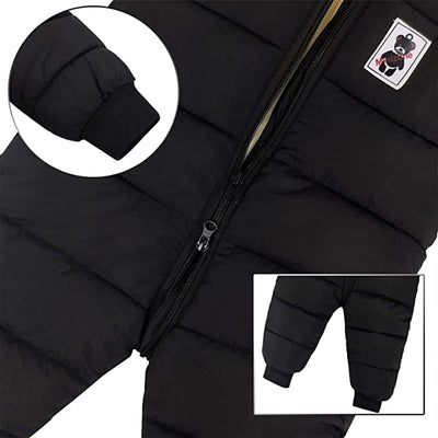 Warmer und kuscheliger Baby-Winterstrampler mit Ohren