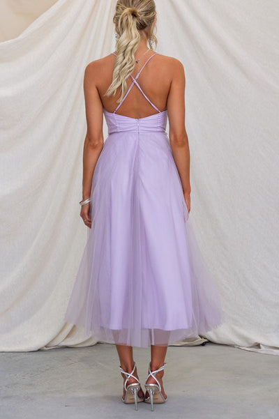 Modernes trägerloses Chiffonkleid - Embla