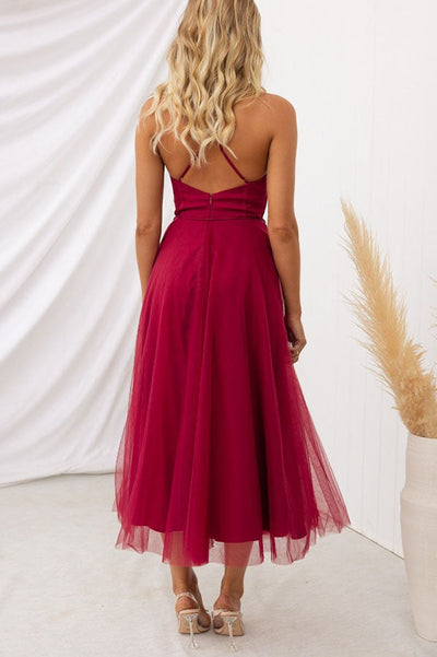 Modernes trägerloses Chiffonkleid - Embla
