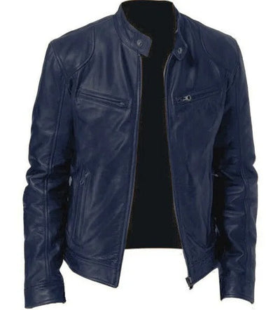 Brodie PU-Lederjacke mit Stehkragen