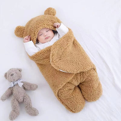 Ultra weiche Bärenohren Winter gesteppt Plüsch Baby wickeln