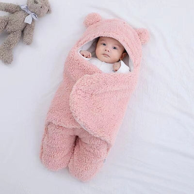 Ultra weiche Bärenohren Winter gesteppt Plüsch Baby wickeln