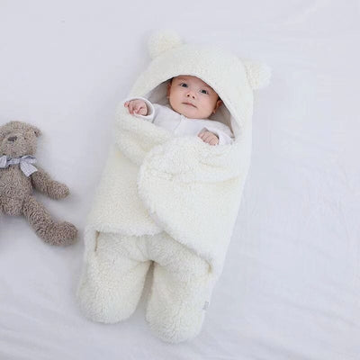 Ultra weiche Bärenohren Winter gesteppt Plüsch Baby wickeln