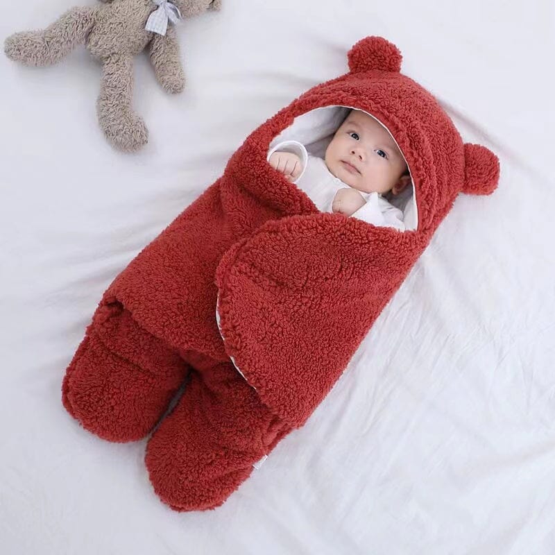 Ultra weiche Bärenohren Winter gesteppt Plüsch Baby wickeln